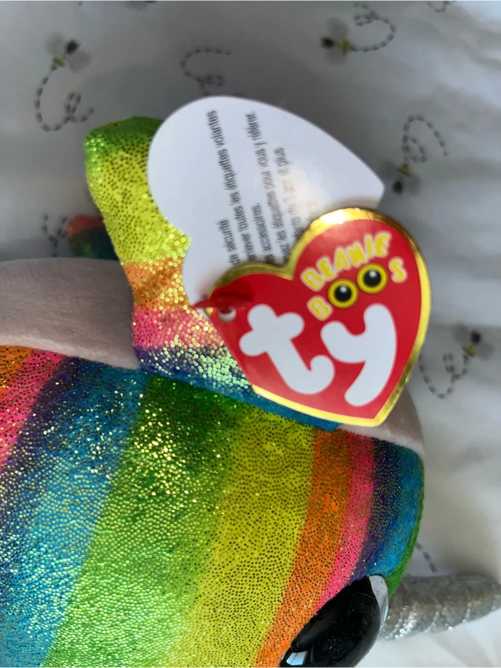 Ty Rainbow Narwhal Plush Toy - Sparkle Silver Horn
